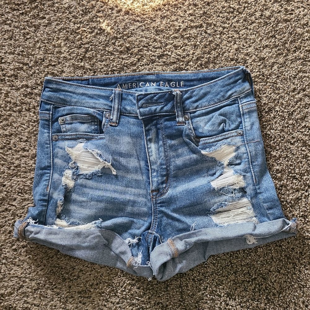 American Eagle Hi-Rise Shortie Shorts